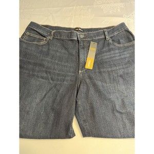 LEE Straight Leg Jeans Womens 18 Blue Regular Medium Wash Denim Zip Fly Mid Rise